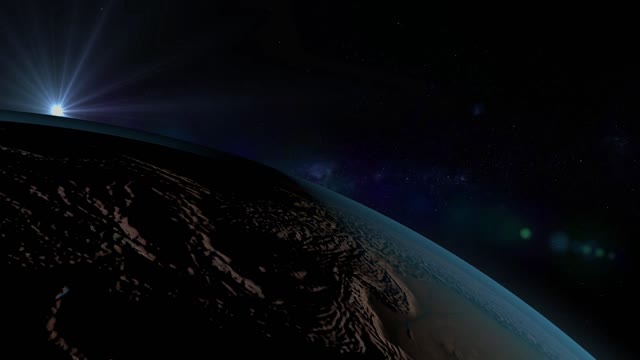 Planet earth planet rotating the earth in 3d realistic