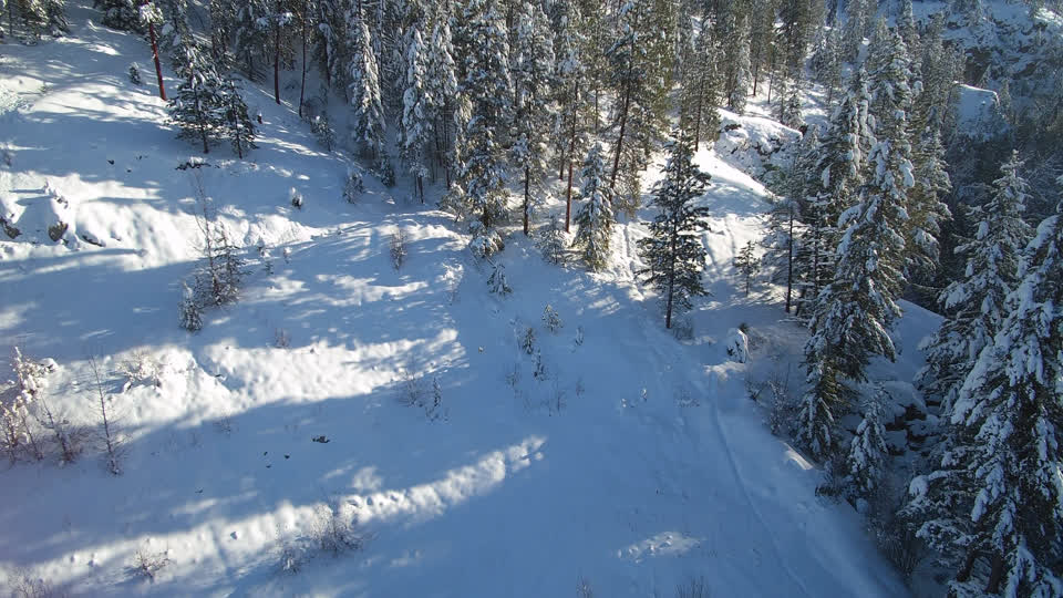 Okanagan aerial winter wonderland