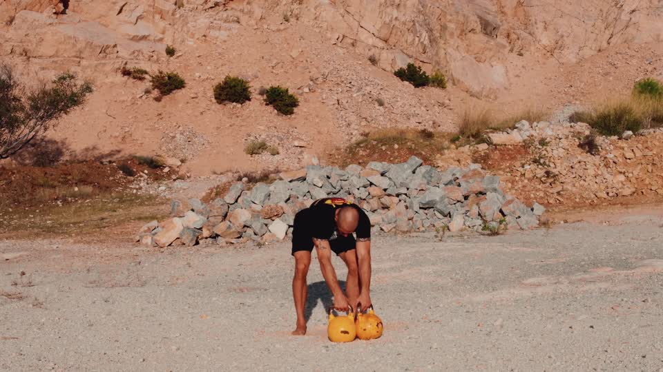 Kettle bell exercise kettlebells