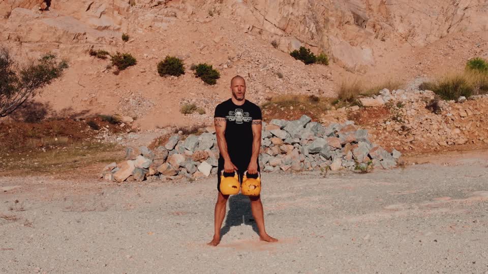 Kettle bell exercise kettlebells