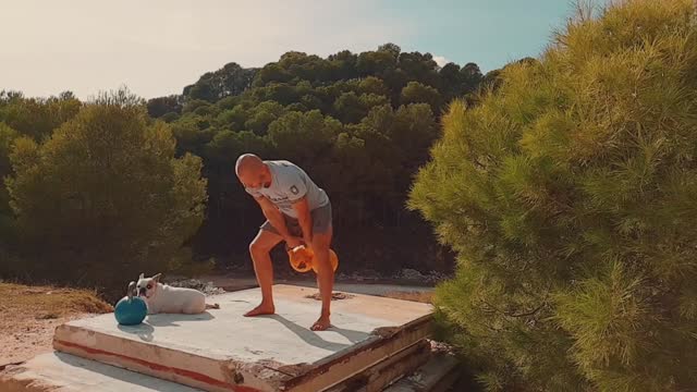 Kettle bell kettlebell training kettlebell man
