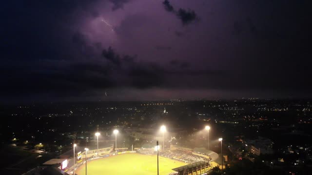 Lightning drone night