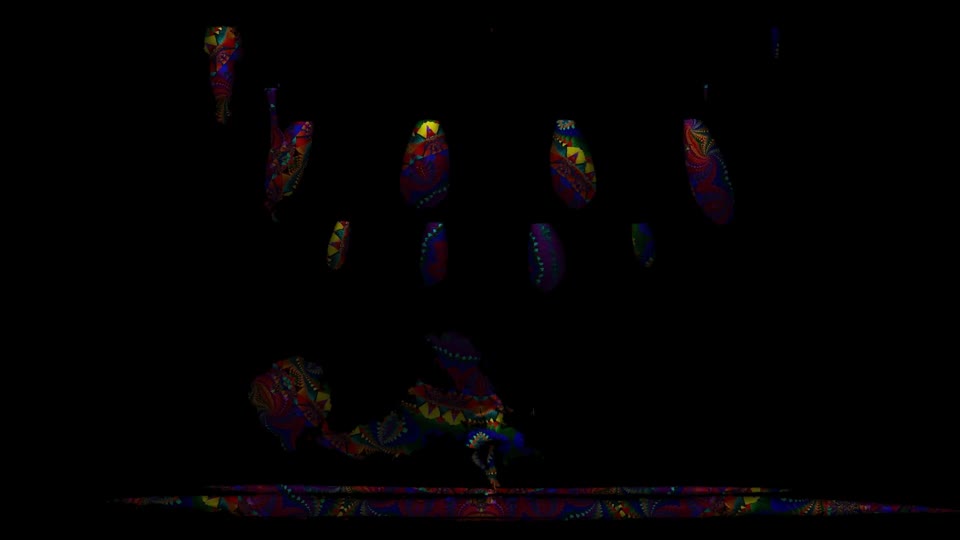 Abstract kaleidoscope ballet