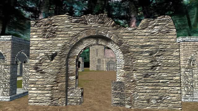 Ruin castle forest summer