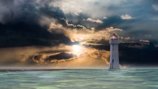 Landscape lighthouse see