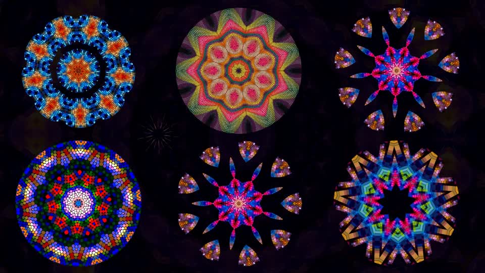 Kaleidoscope art pattern ornament