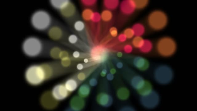 Atoms whirl glitter lights
