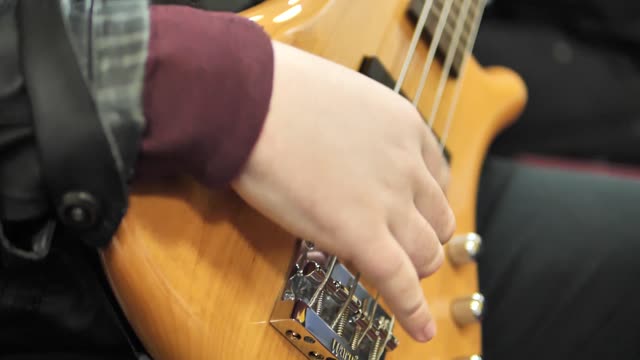 Guitar playing slow mo