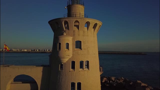 Lighthouse sea breakwater
