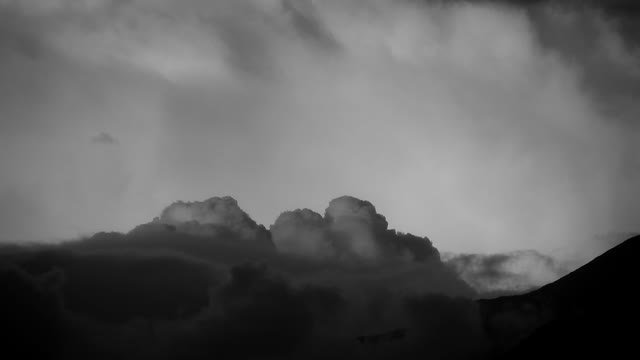 Nature black and white clouds