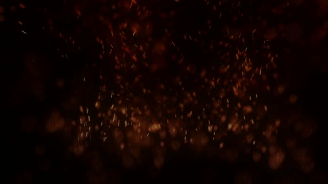 Fire embers glow