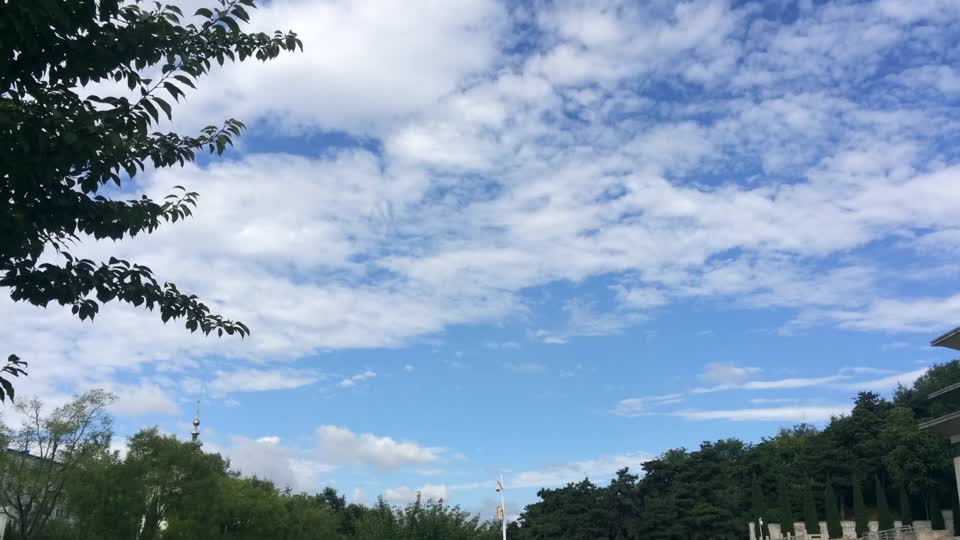 Time-lapse blue sky and white clouds views