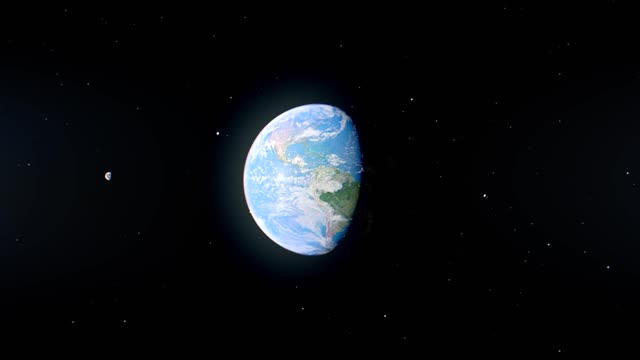 Solar system earth moon