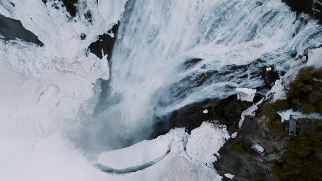 Winter waterfall ice