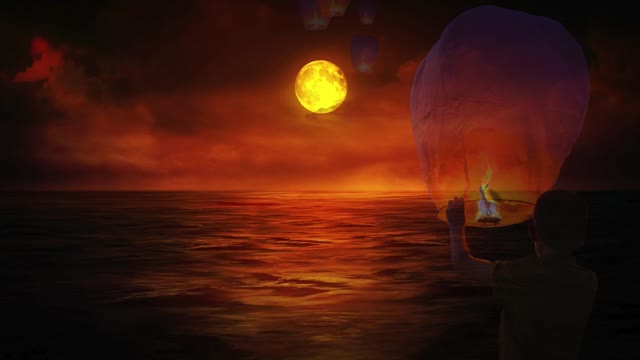Lanterns kid imagination