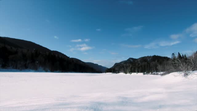 Winter lake river