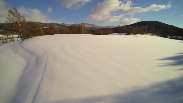 Drone drone flight winter