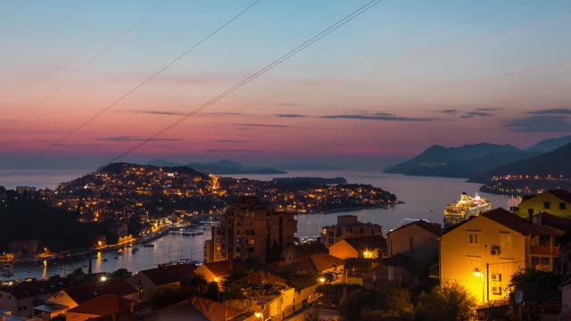 Dubrovnik sunset sea