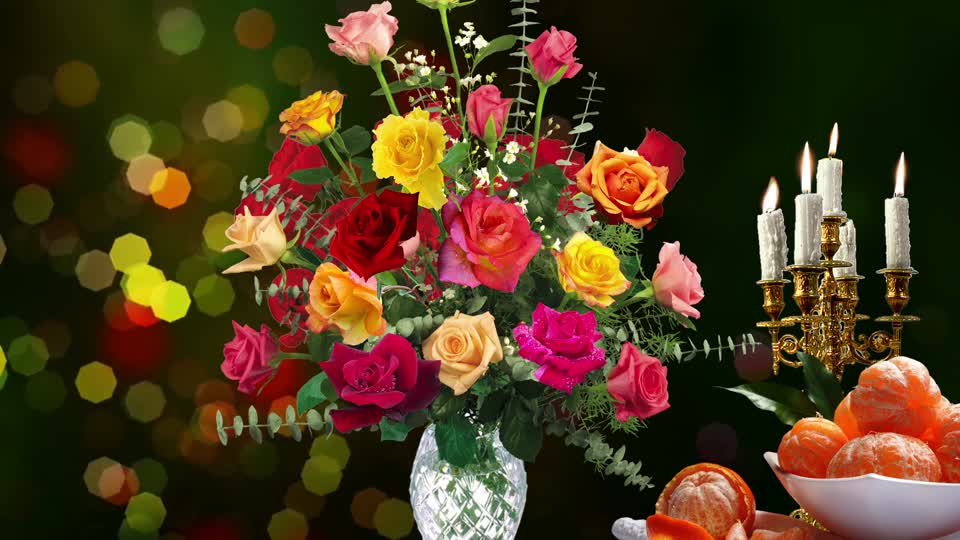 Roses candles interior