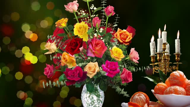 Roses candles interior