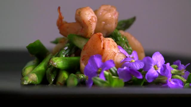 Prawn stir fry food