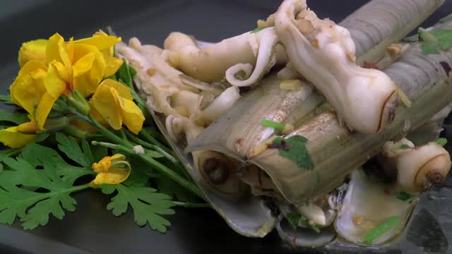 Razor clams seafood