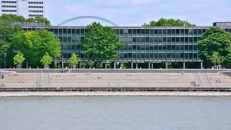 Cologne rhine deutzer stairs