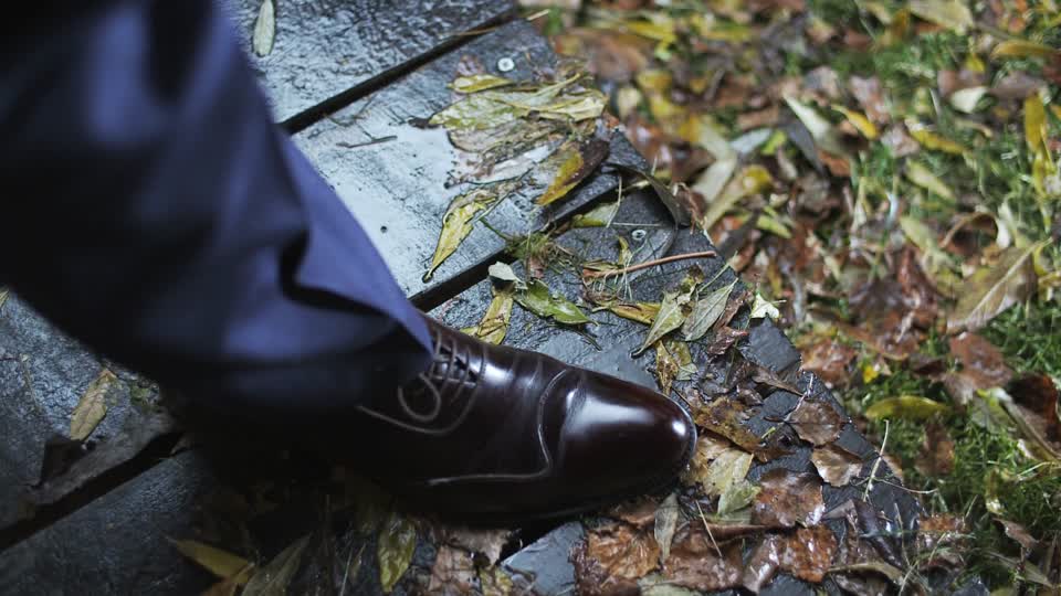 Autumn boots closeup