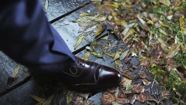 Autumn boots closeup