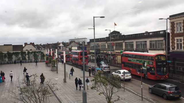 London traffic sky