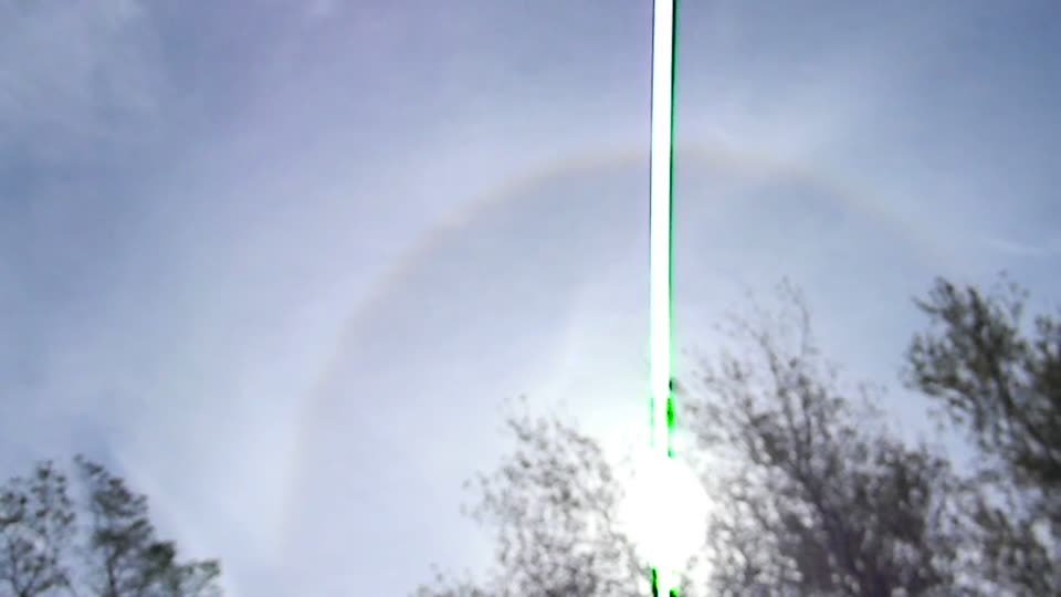A Chemical Halo/Sun Dog or Chembow Around the Sun