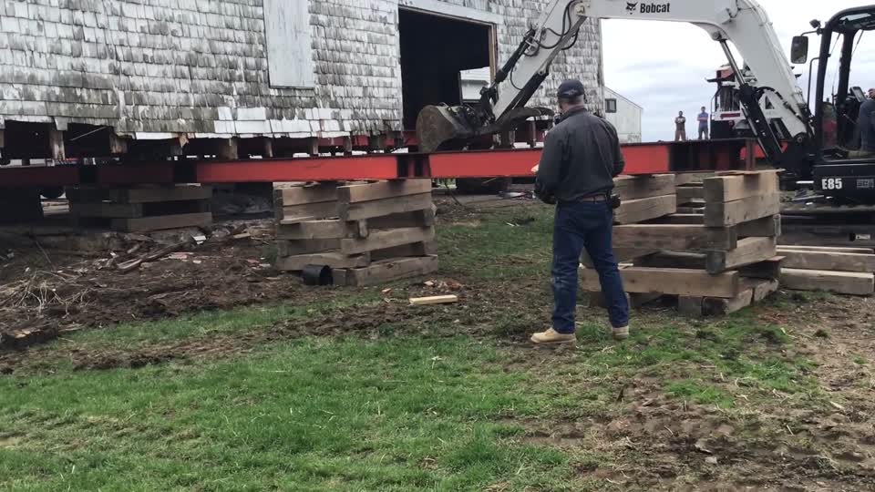 video of moving Scamman barn