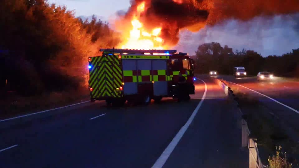 Bus Fire East Peckham Driver OK Bus was not in service. Feel free to share CC Licence