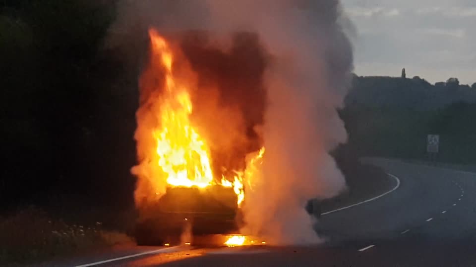 Bus Fire East Peckham