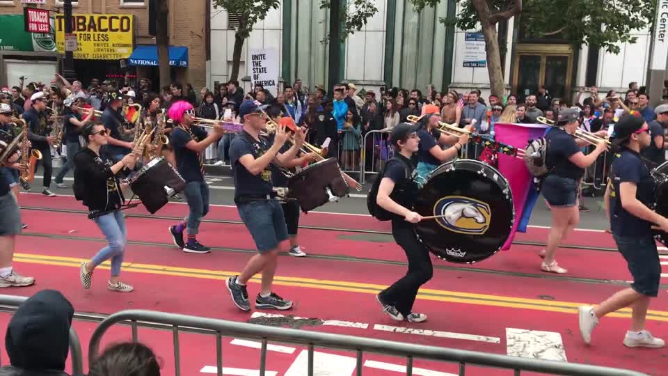 SF #pride marching band