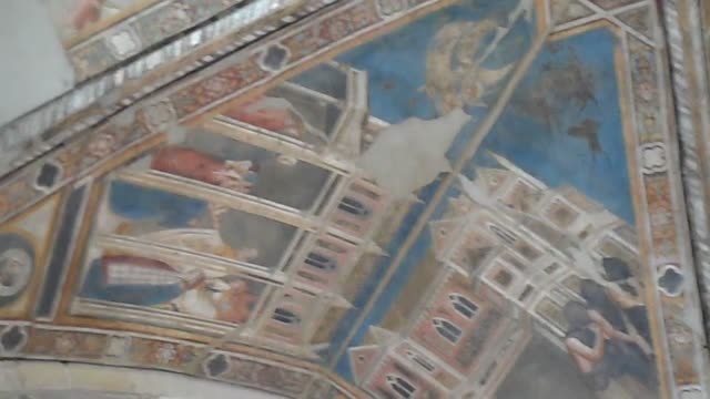 Frescoes (between 1352 and 1354) of "The Sacraments" by Roberto d'Oderisio, Giotto's follower - Church of the Incoronata in Naples