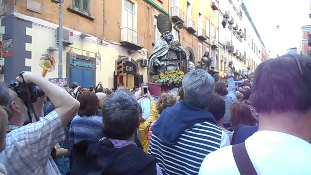 Procession of silver-reliquary busts (17th-20th century) of the Treasure of Saint January at Cathedral of Naples