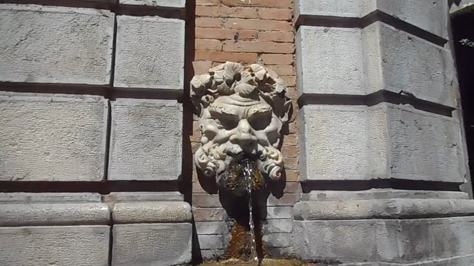 Mask of Satyr of fountain 18th century at Salerno