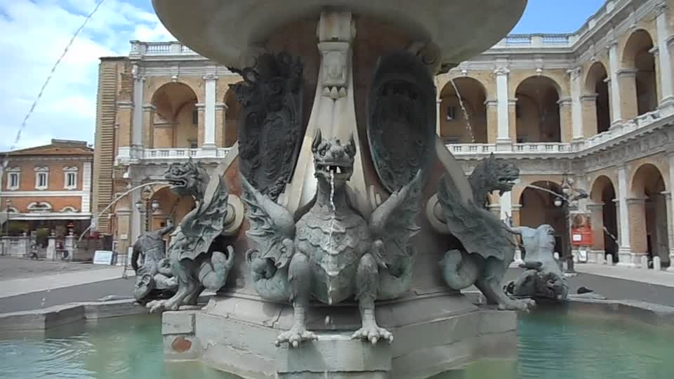 Fountain of Our Lady at Loreto (1604-1614) by Carlo Maderno and Giovanni Fontana with bronze sculptures (1622) by Tarquinio and Pier Paolo Iacometti