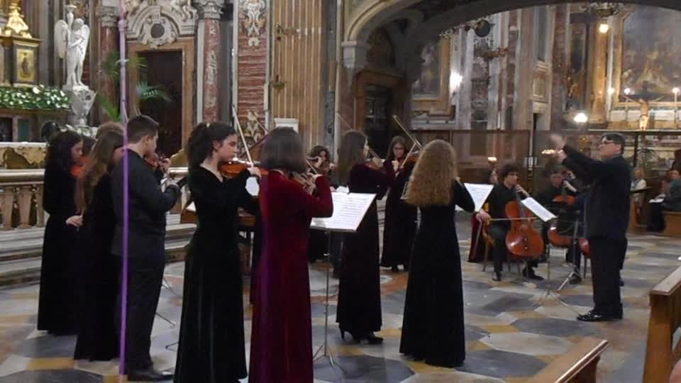 Roma Youth String Orchestra" at Gesù Nuovo Church in Naples