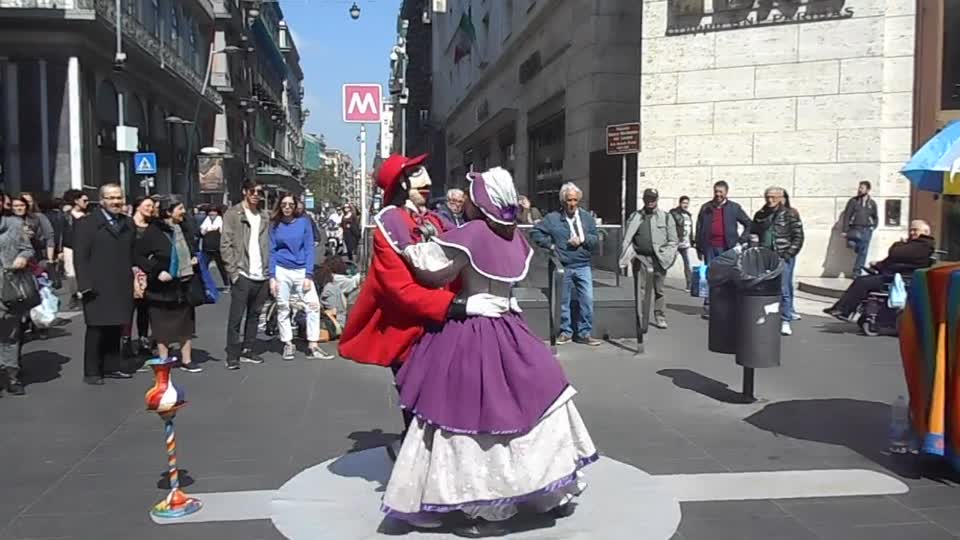 Street artist in Naples