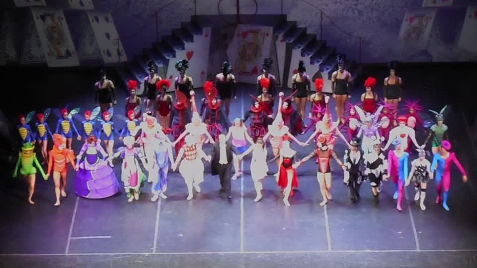 Curtain-call for "Alice in Wonderland" - ballet on music by Ciaikovsky and Chacaturjan - Royal San Carlo Theatre in Naples