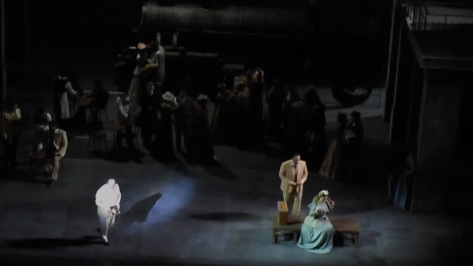 Murat Karahan as Des Grieux, Ainhoa Arteta as Manon in "Manon Lescaut" by Giacomo Puccini - Conductor Daniel Oren - Royal San Carlo Theatre in Naples