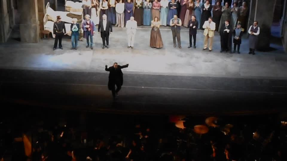 Curtain-calls for Conductor Daniel Oren - "Manon Lescaut" by Giacomo Puccini - Royal San Carlo Theatre in Naples
