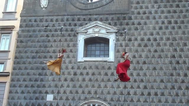 Folkloristic dance of the "Tammorra" in Naples