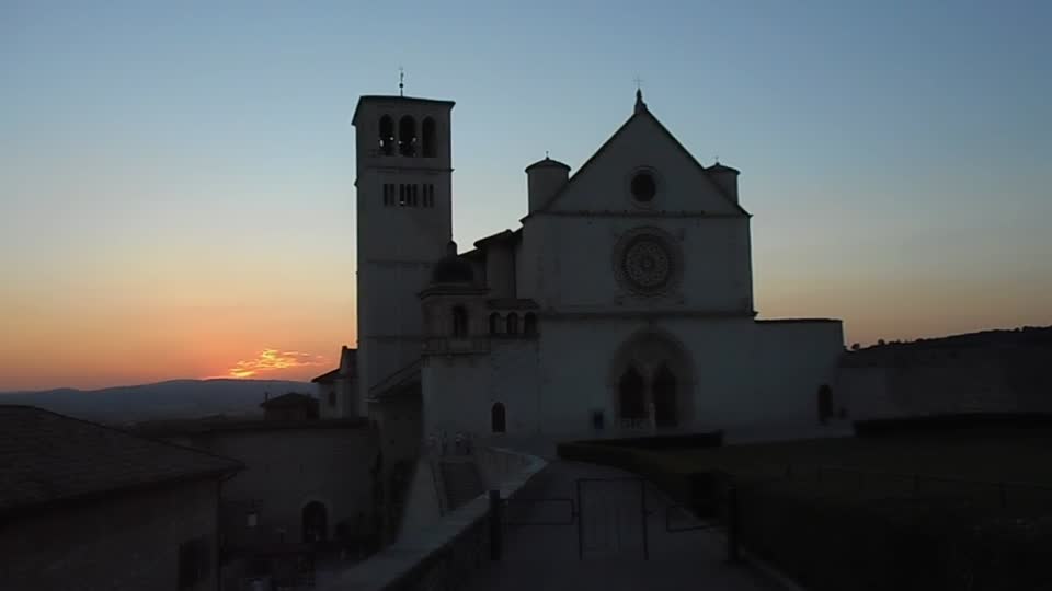 Sunset at Holy Friary of Saint Francis at Assisi
