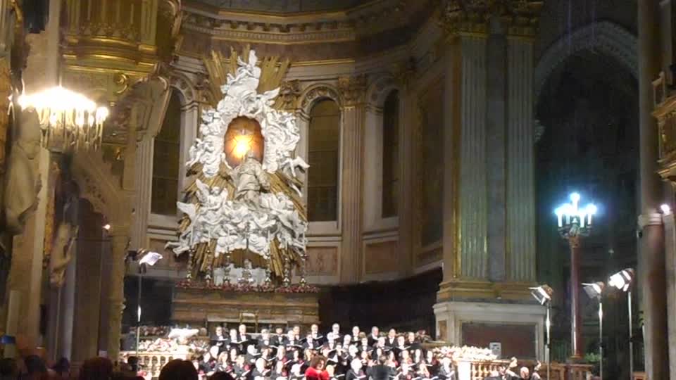 Christmas Concert at Cathedral of Naples, December 25, 2017. The soprano Clarissa Costanzo sings "Ave Maria" by R. Cimmaruta