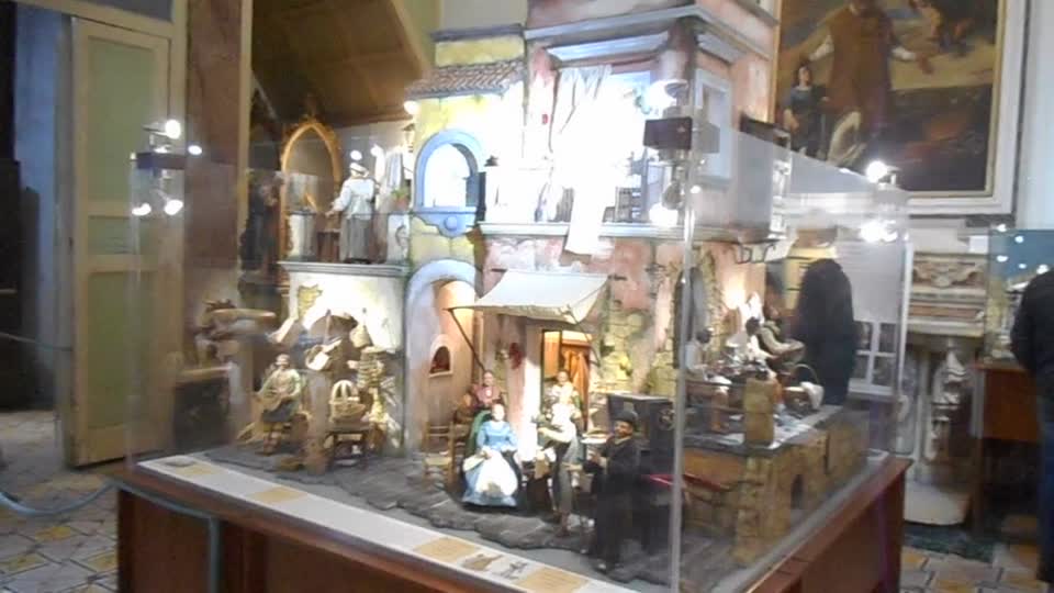 Cribs with modern statuettes with clothes (18th century Neapolitan style) - Temporary exhibition up to January 8, 2018 (free entrance) at Santa Marta Church in Naples
