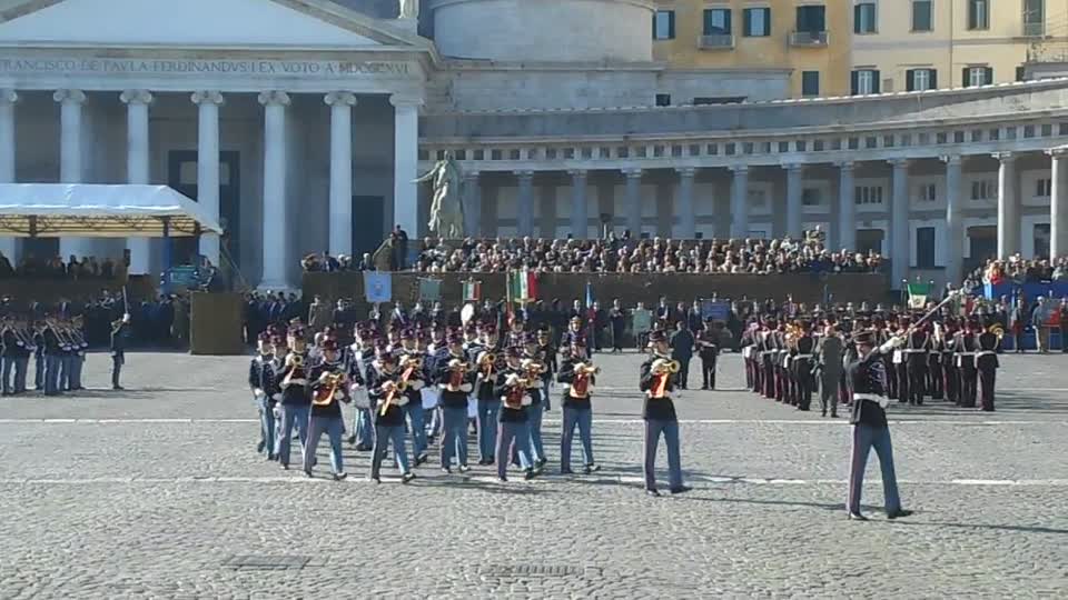Ceremony for 230th anniversary of Military School of the Nunziatella (1787-2017) - Plebiscito Square in Naples, November 18, 2017