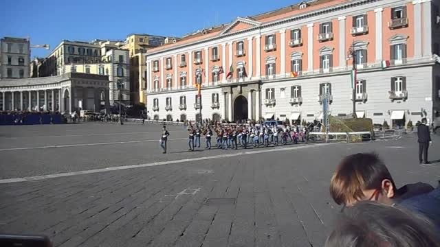 Ceremony for 230th anniversary of Military School of the Nunziatella (1787-2017) - Plebiscito Square in Naples, November 18, 2017